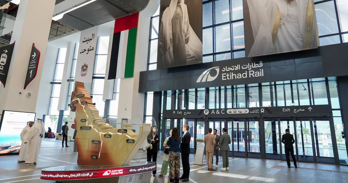 Dubai's New Al Yalayis Etihad Rail Station Cuts Abu Dhabi Trip to 64 Minutes